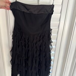 White House Black Market Strapless Black Dress